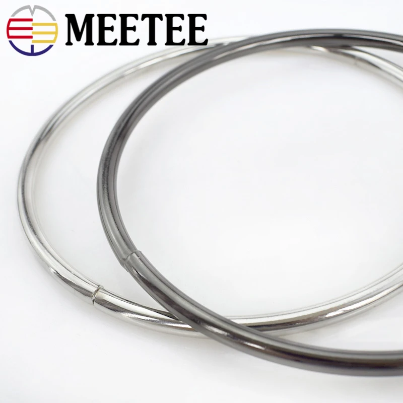 2Pcs Meetee 10cm Thick 5mm Metal O Ring Bags Frame Purse Handle for Luggage Hardware Accessories Buckles DIY Crafts F1-77 | Дом и сад