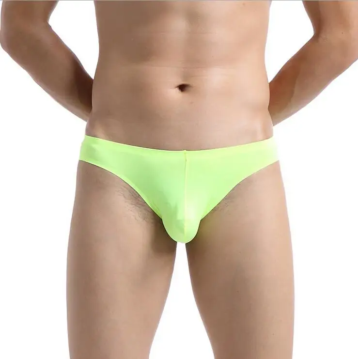 Мужские трусы брифы с поясом черные тонкие дышащие Бесшовные для геев новинка