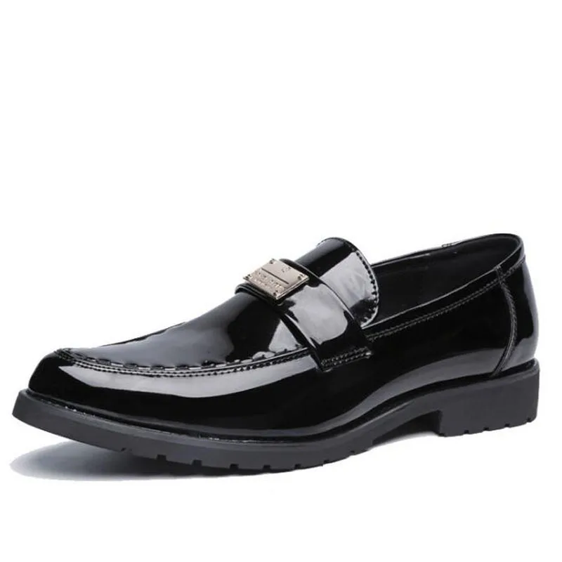 

New Fashion Men Wedding Shoes Leather Oxfords Pointed Toe Shoes Men Black Business Formal Dress Shoes loafers