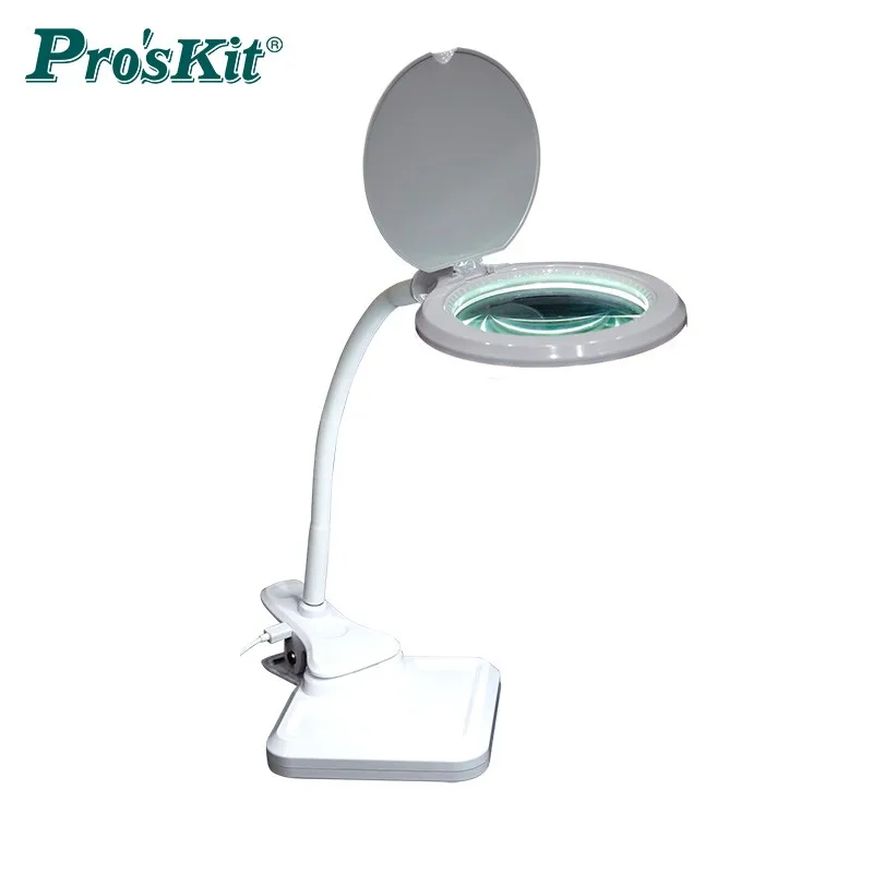 Pro'sKit MA-1010U 2 в 1 USB увеличительный светодиодный светильник Лупа со светодиодной