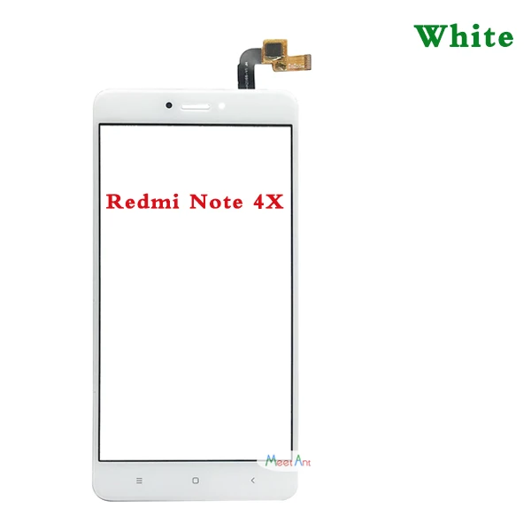 Высокое качество 5,5 ''для Xiaomi Redmi Note 4/Note 4X сенсорный экран дигитайзер сенсор внешняя стеклянная панель объектива Черный Белый Золотой - Цвет: Note4X White No Tool