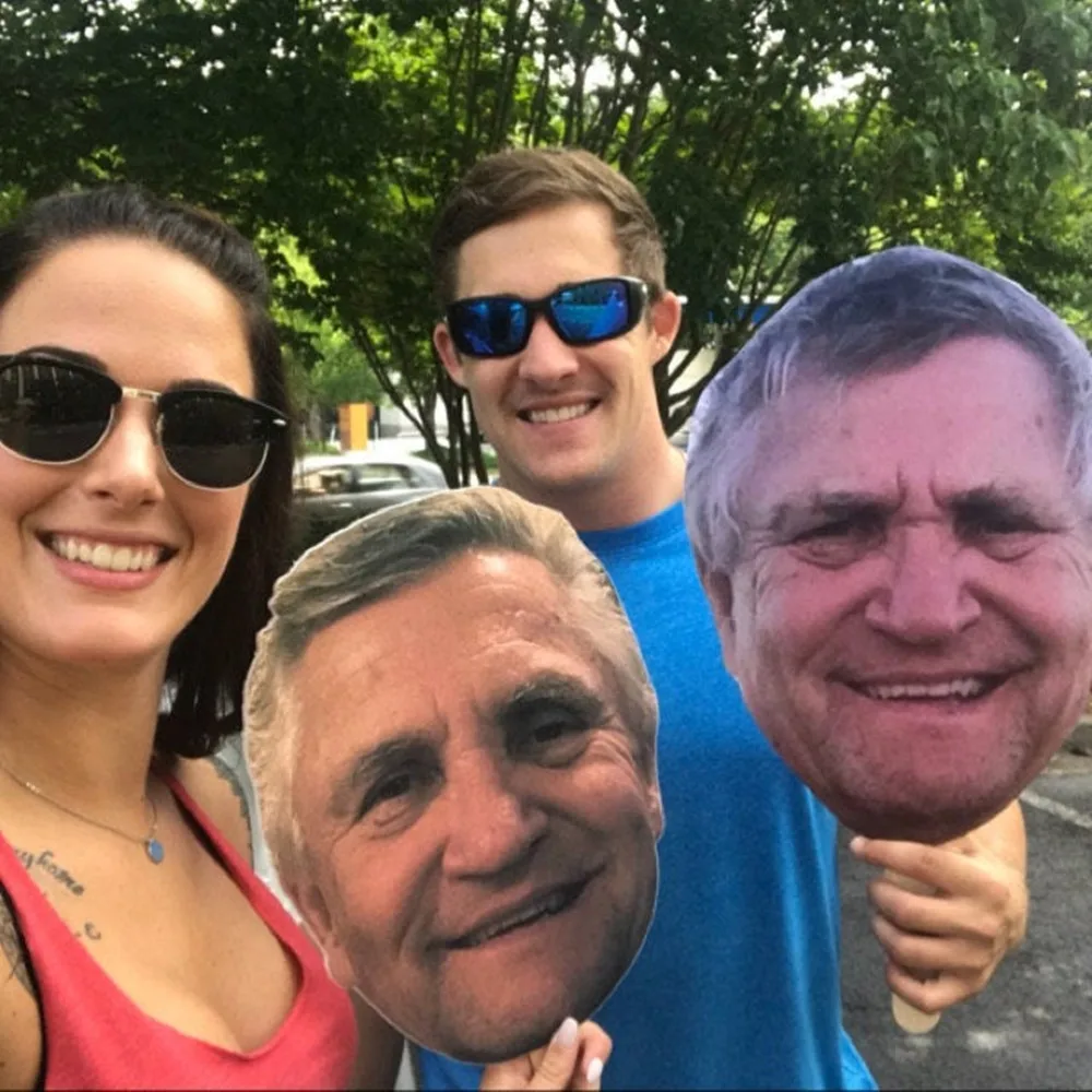 На заказ лицо вырезанное на палочке/Photo Booth Prop/большой Fathead сладкий 16 свадьба