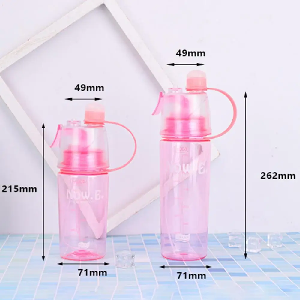 

400ml/600ml Portable Large Capacity Sport Fitness Water Drinking Bottle Kettle Plastic spray cup