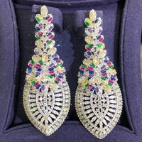 kellybola gorgeous geometry micro zircon pendant earrings womens trendy luxury wedding banquet anniversary jewelry accessories