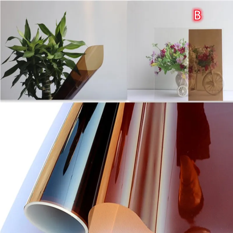 Коричневые затеняющие стеклянные наклейки кофейные двухсторонние прозрачные