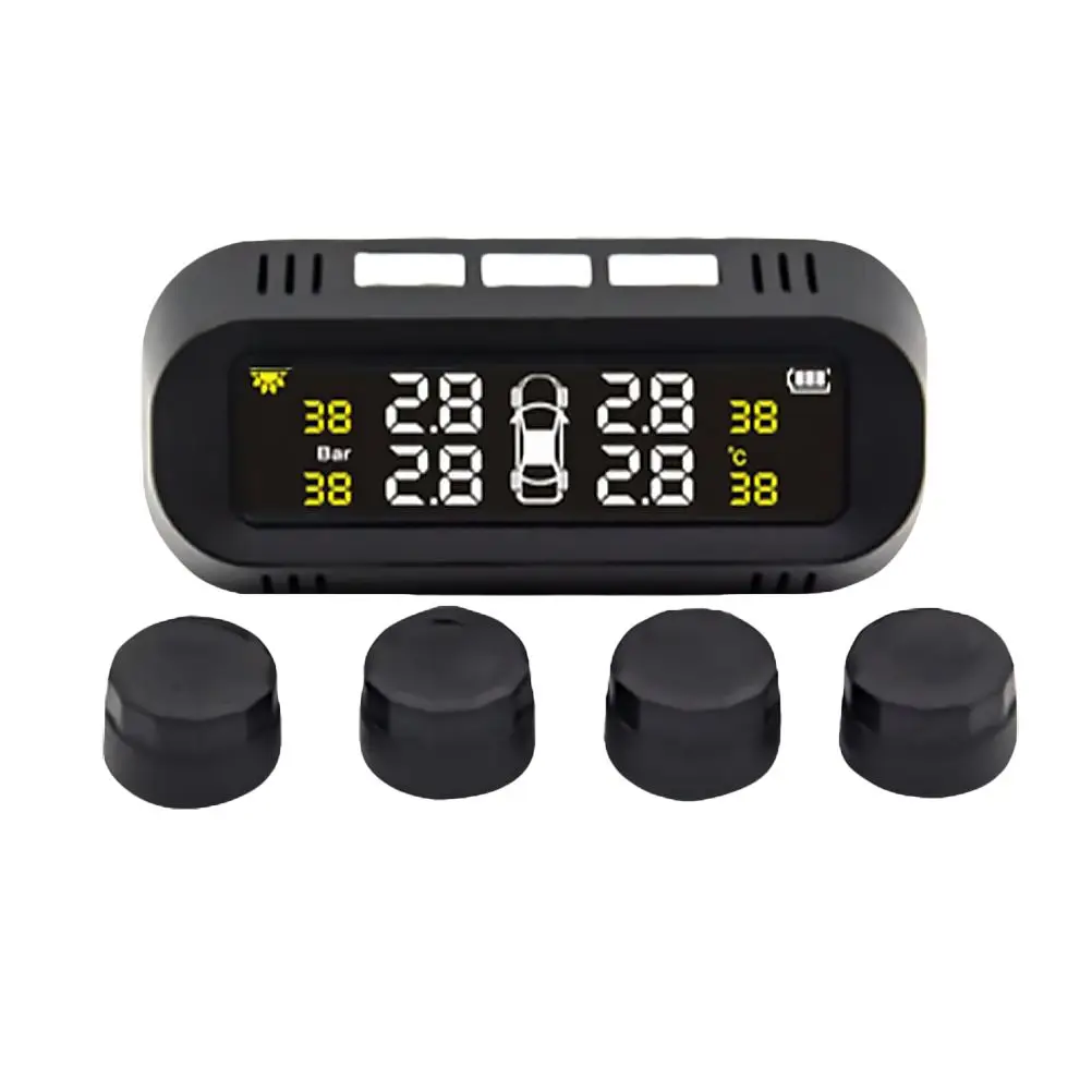 Беспроводная Солнечная энергия универсальный монитор давления в шинах