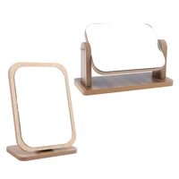 adjustable angle foldable countertop makeup vanity mirror wood frame bedroom cosmetic mirror