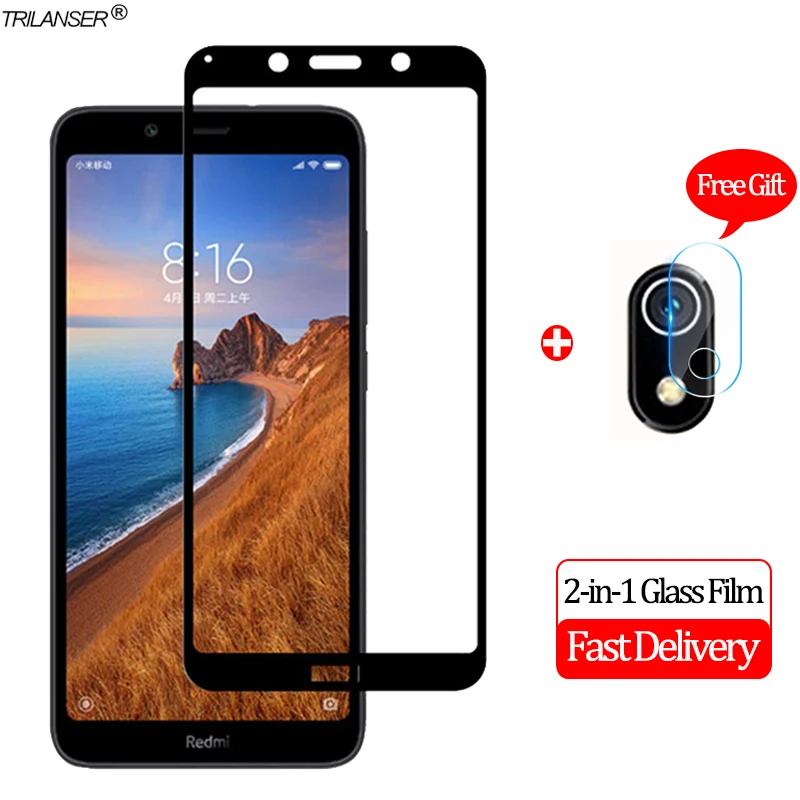 2-in-1 Glass Film Стекло редми 7а 3-в-1 для задней панели+ Камера стекло для линзы пленка сяоми редми ноут 7 защитное стекло xiaomi redmi 7a note 7 Экран Защитная пленка для redmi 7a пленка для передней панели стекло ксиоми редми нот 7 - Цвет: 2-in-1 Glass Film