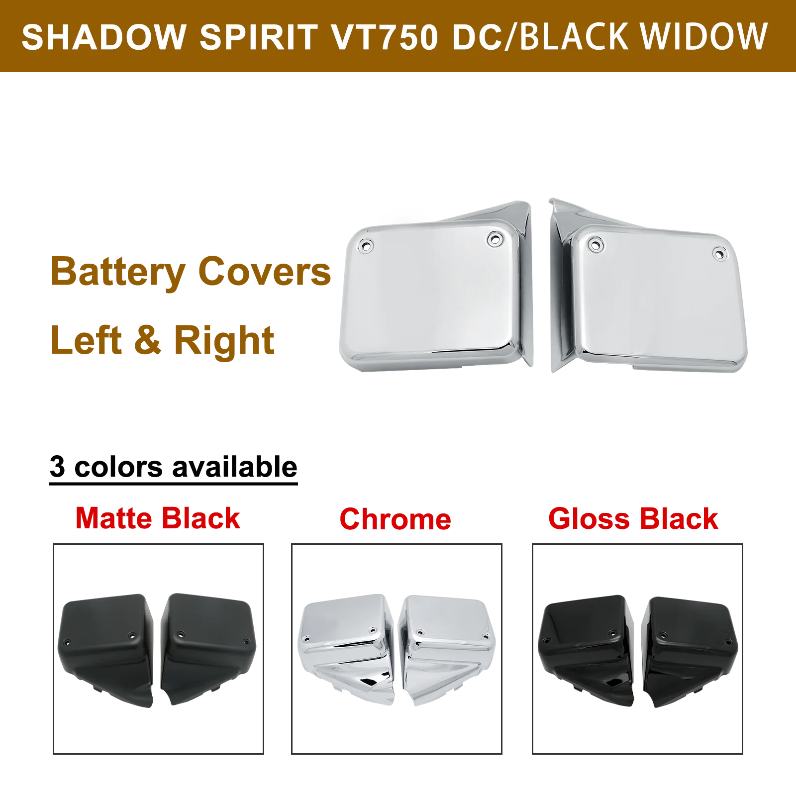 Motorcycle Battery Side Fairing Covers For Honda Shadow Spirit VT750 DC 2000-2009 Black Widow 2000-2007 Panel Frame Protector | Автомобили