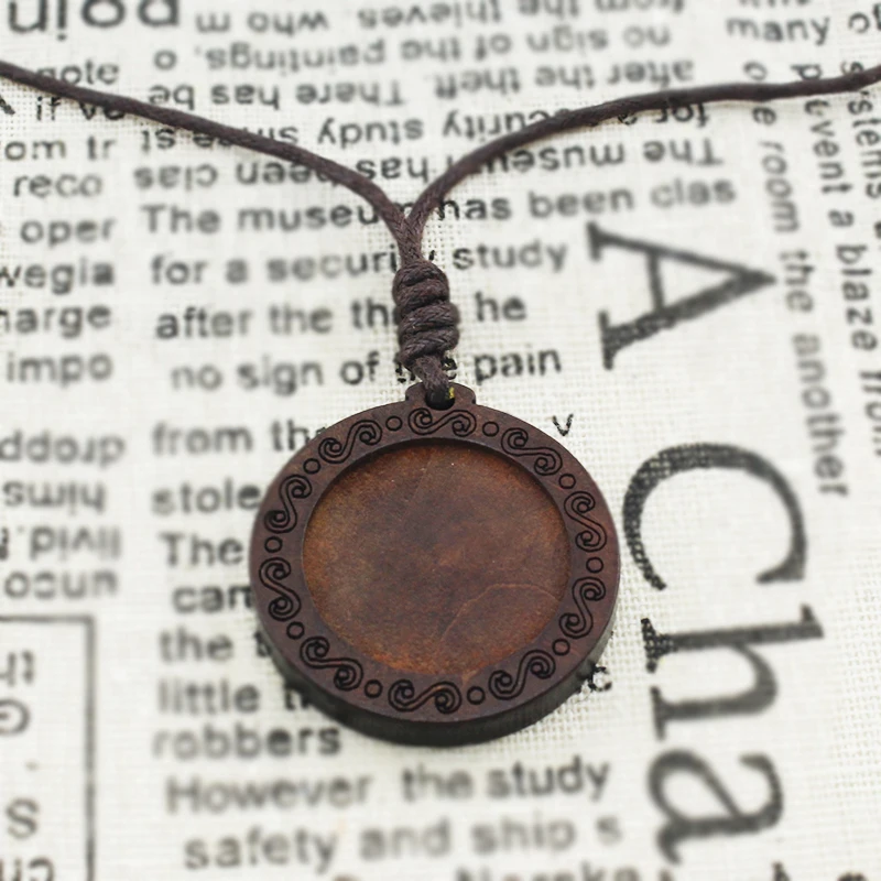 JWEIJIAO ожерелья с рисунком голубого неба моря летающего орла круглая деревянная