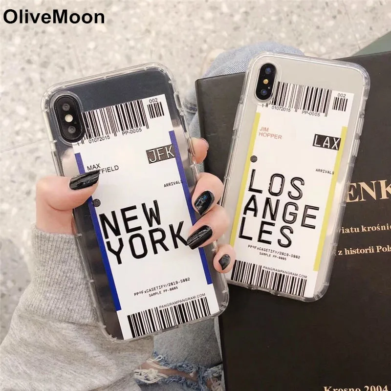 Чехол для телефона с штрих-кодом Нью-Йорка iPhone 11 Pro MAX XR X 6 6S 7 8 Plus чехол мягкой