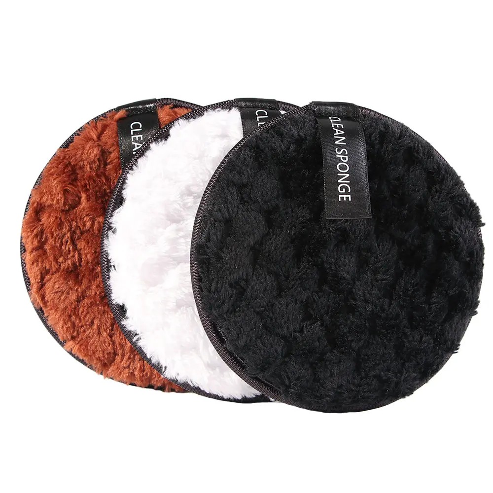 1 шт. круглый Форма для снятия макияжа косметический слойка из мягкой байки