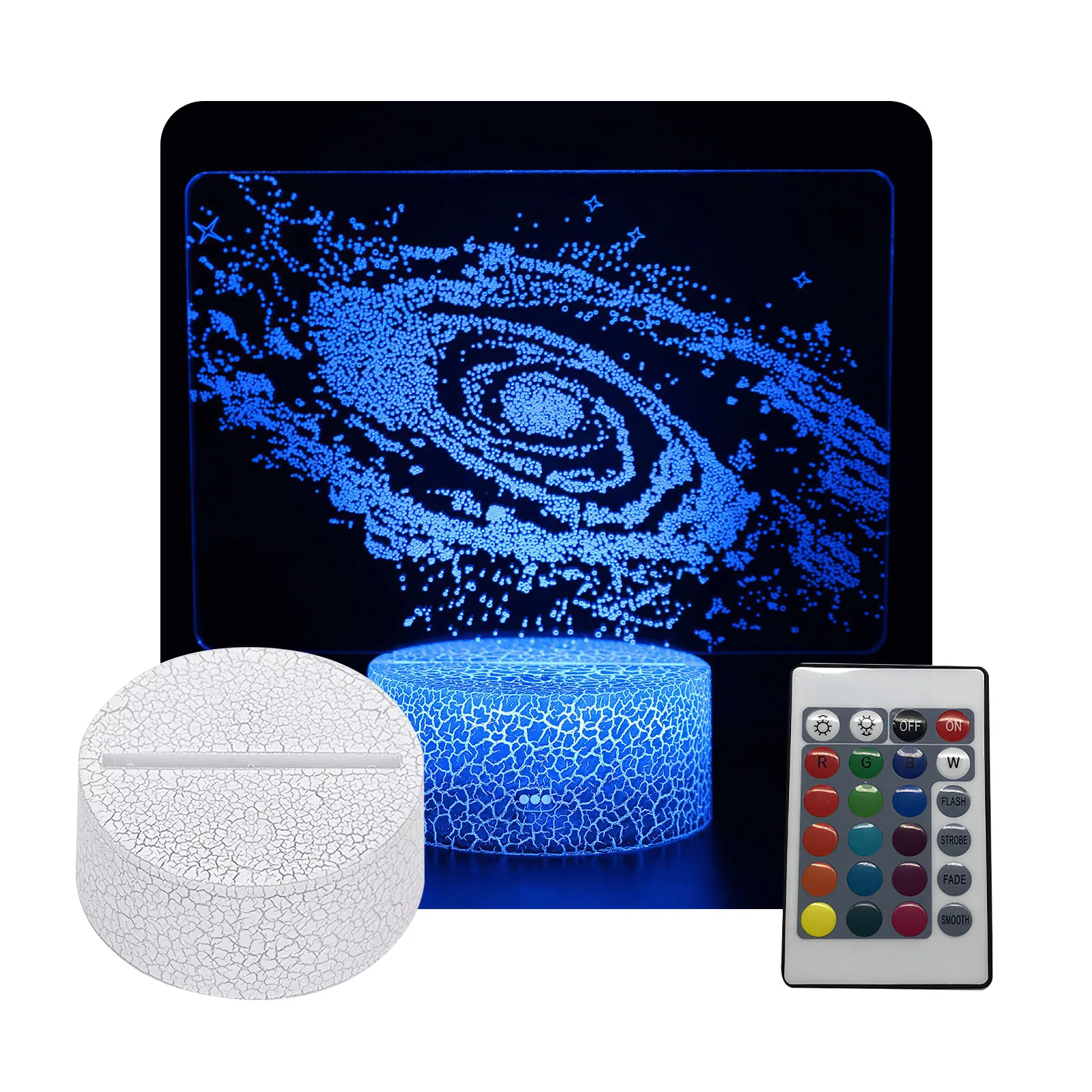 

3D Colorful LED Night Light with Remote Control Touch Switch Bedside Night Lamp Decorative Desktop Table Lamp Home Decor Gifts