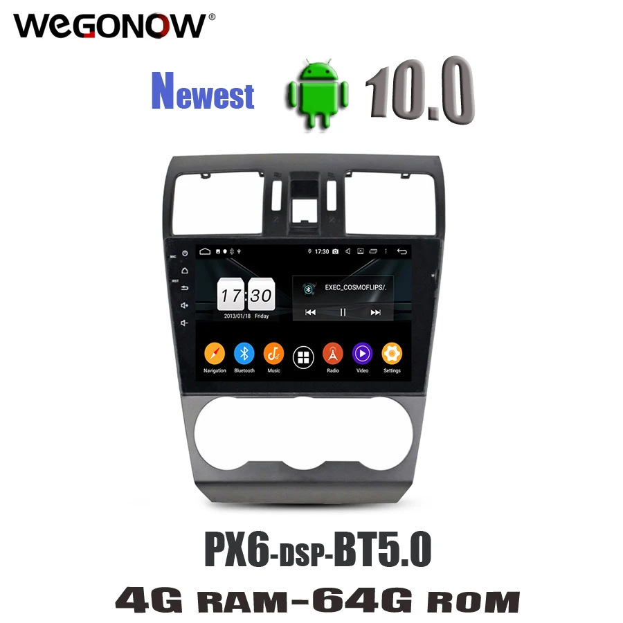 DSP IPS 9 &quot2DIN Android10 4 Гб 64 ROM автомобильный dvd плеер GPS карта RDS радио wifi Bluetooth 2 для Subaru