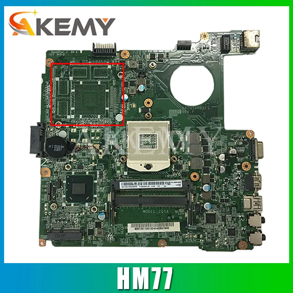 

Akemy Laptop motherboard For ACER Aspire E1-471 E1-431 V3-471 E1-471G HM77 Mainboard DAZQSAMB6E1 SLJ8C