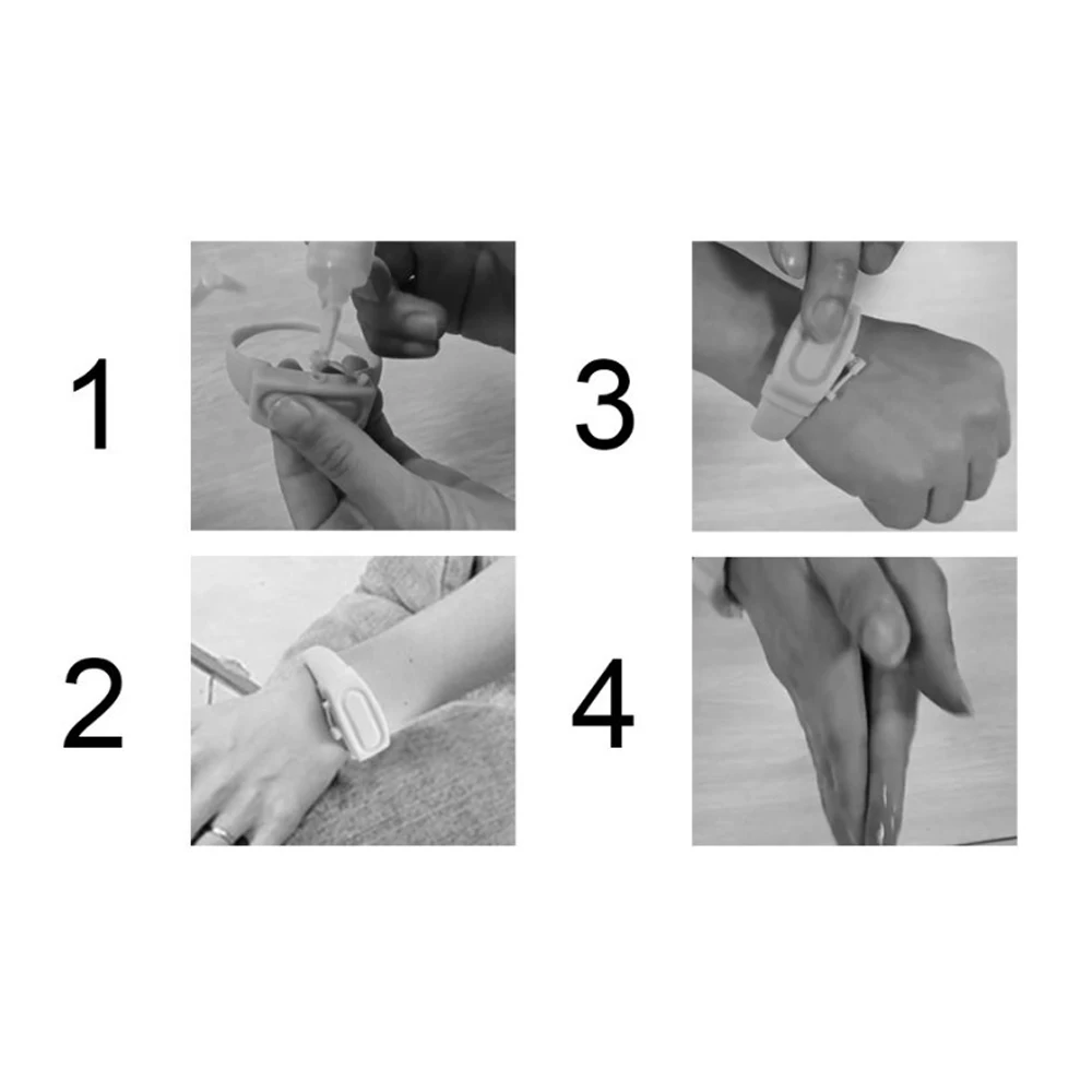 3pcs Wristband Type Hand Dispenser Sanitizer Silicone Wearable Pump Disinfect Outdoor Tools | Дом и сад