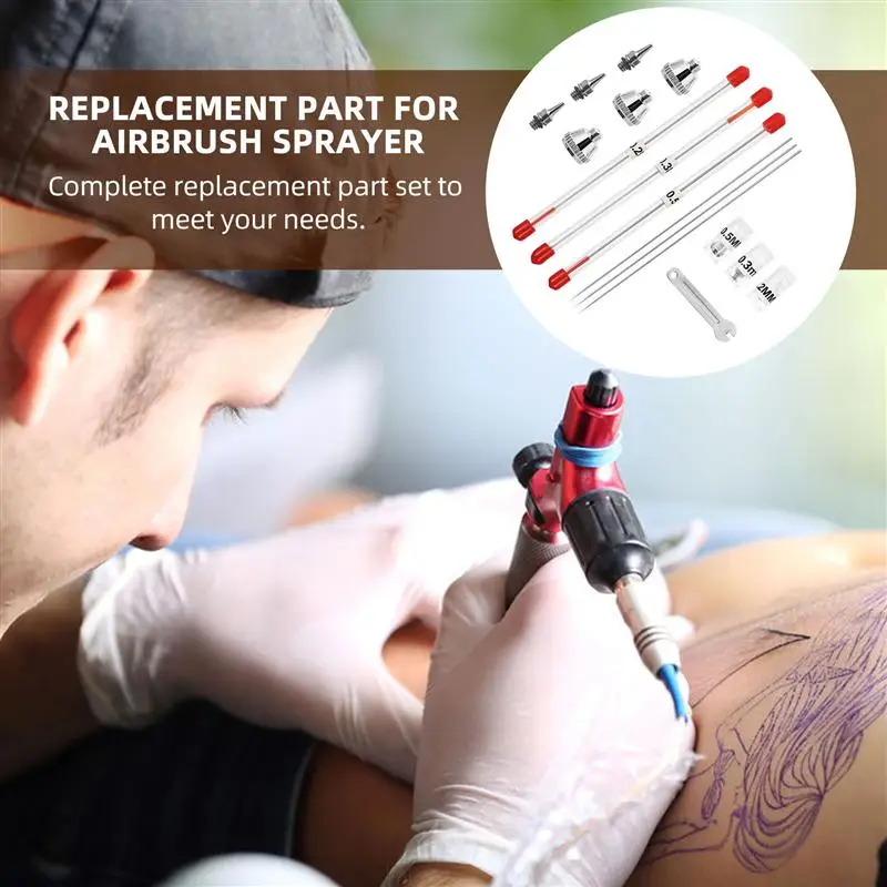 Игольчатый колпачок и насадка для аэрографа 1 комплект/10