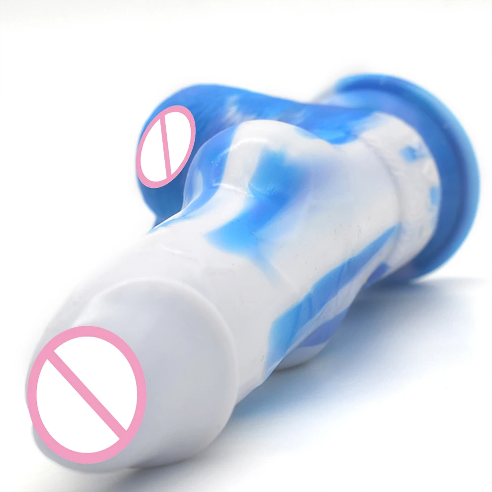 Фаллоимитатор собаки FAAK силиконовый цветной Пенис с присоской Женский