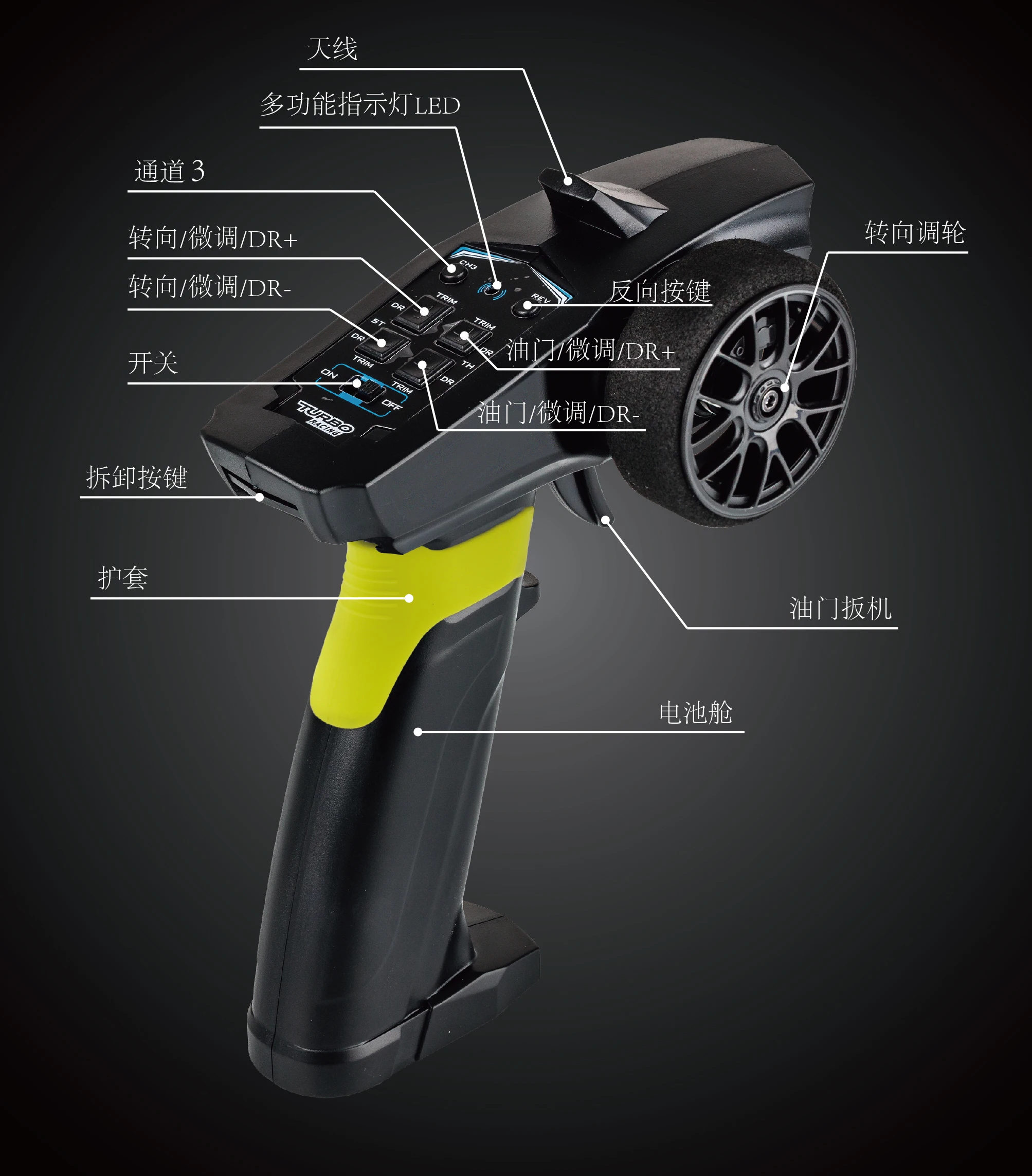 p30 turbo racing 91803g vt 24g 3ch радиопередатчик пул