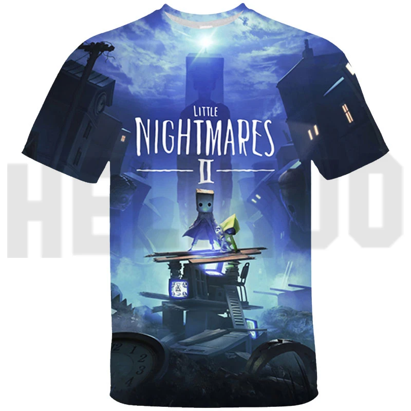 

2021 Unisex Fashion Harajuku Casual Round Neck Sweatshirt Short Sleeve Tops Hot Sale Game Little Nightmares 2 3d Printed T-shirt