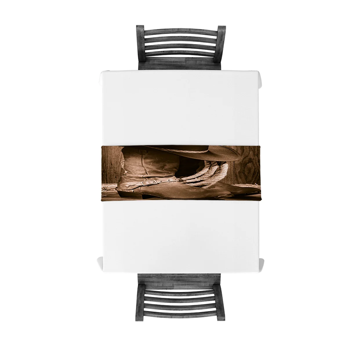 Современная ковбойская скатерть в американском западном стиле прямоугольное