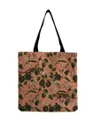 Вместительная леопардовая Цветочная сумки-шопперы для женщин, Индивидуальная сумка для покупок с открытым карманом в западном стиле, модная сумка с индивидуальным узором