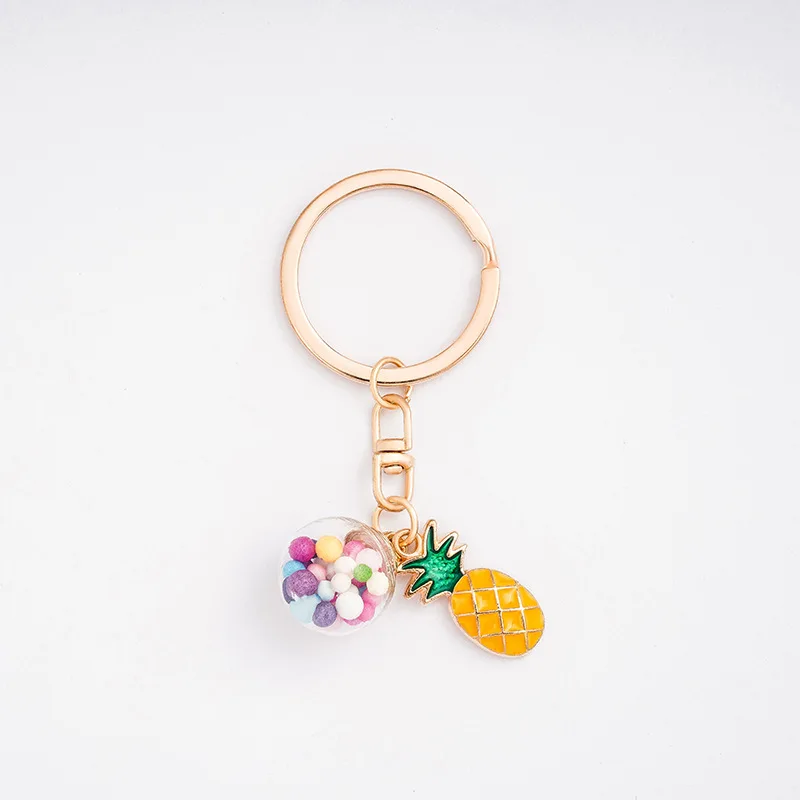 

Creative cartoon girl heart key chain female Korean lovely key ring ring simple jewelry key chain bag hanging ornaments