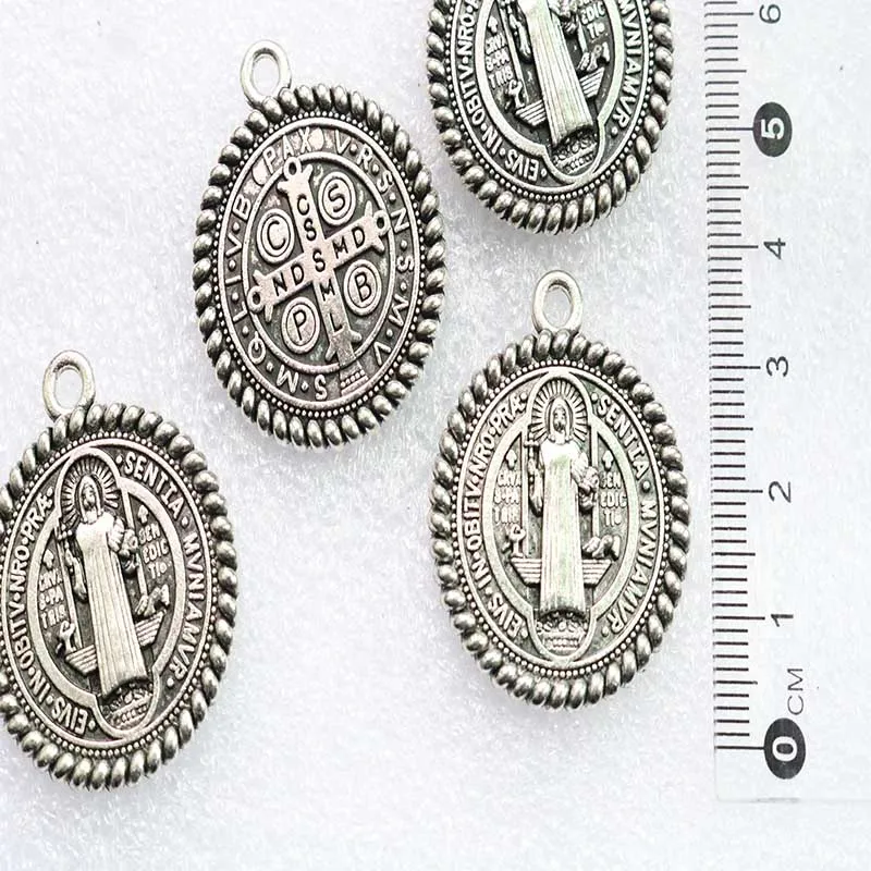 Религиозная медаль подвеска Креста Святого Бенедикта нурсии амулет|Шармы| |