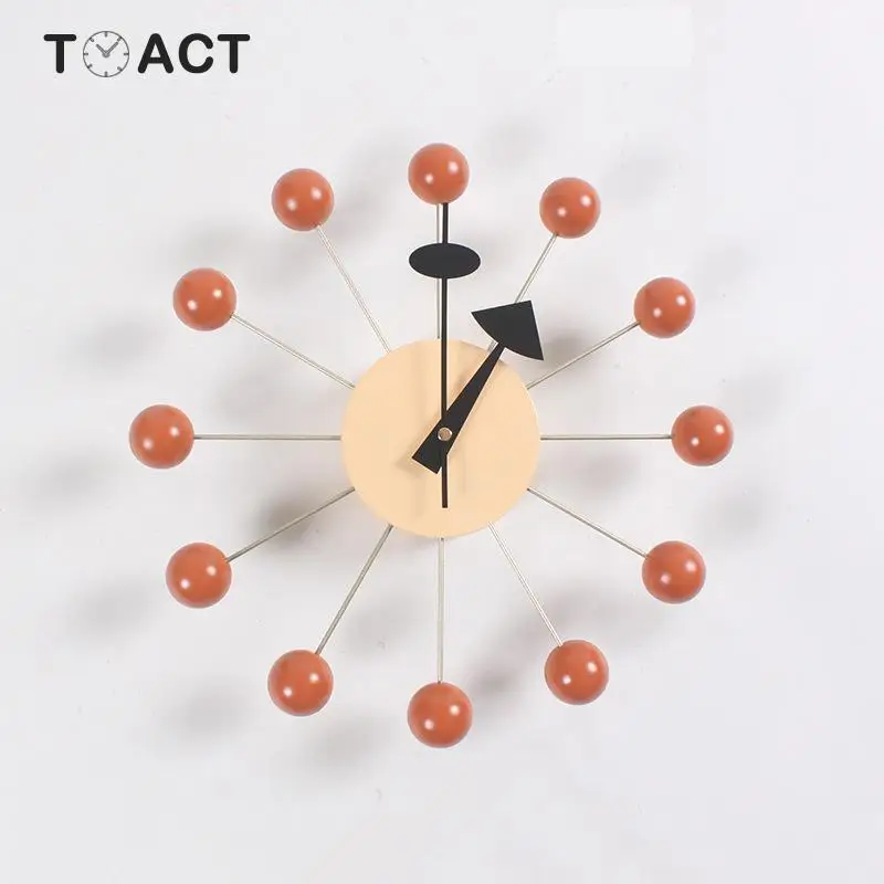 Настенные часы в скандинавском стиле Объемные деревянные бесшумные украшения