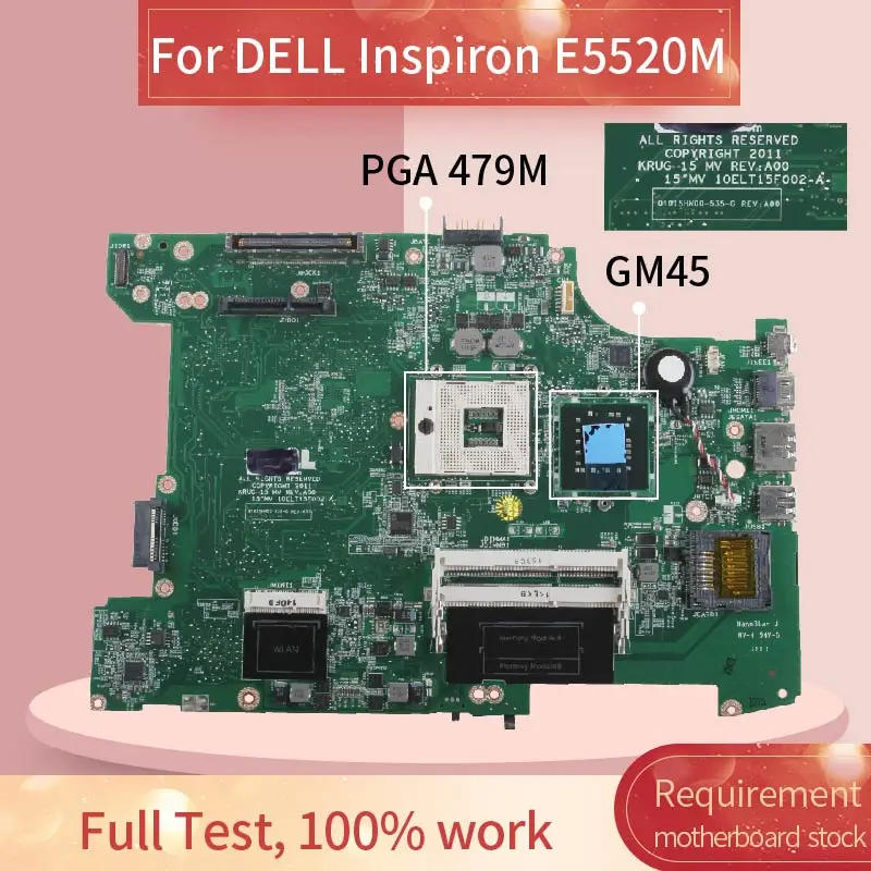 CN 0H7VP6 материнская плата для ноутбука DELL Inspiron E5520M 01015HN00 535 G GM45|Материнские платы