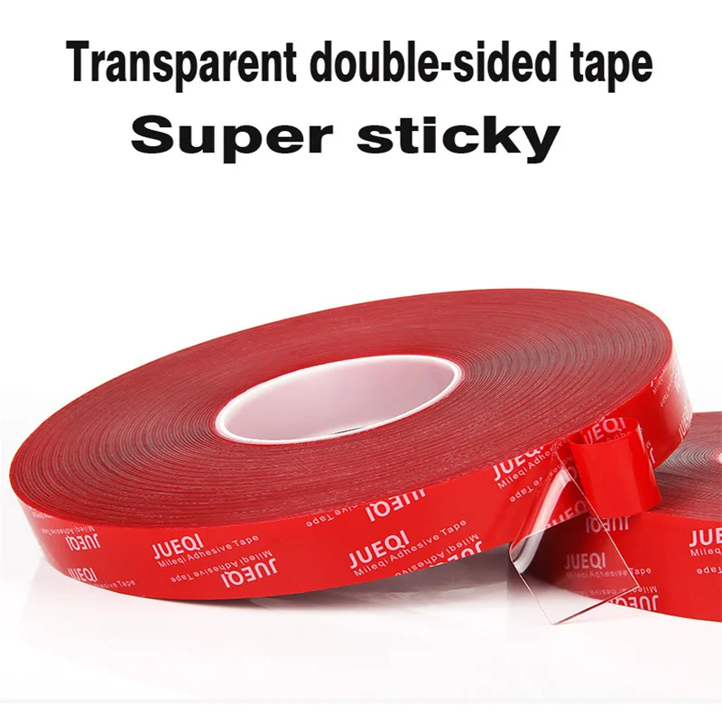 

2pcs/lot wide 1.5cm length 3m Double-sided adhesive strength 10,000 times nano-thin transparent no trace high viscosity DIY