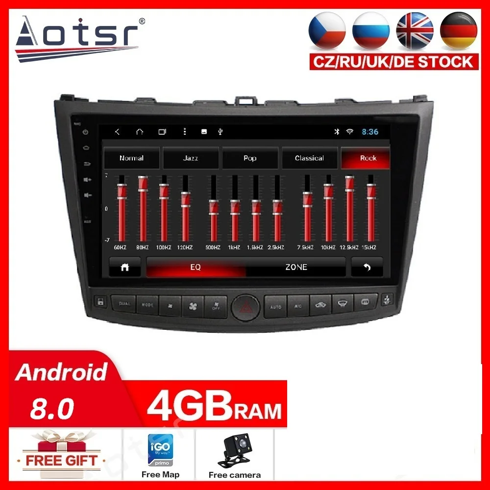 Автомобильный мультимедийный плеер Aotsr Android 8 0 автомобильное радио GPS навигация