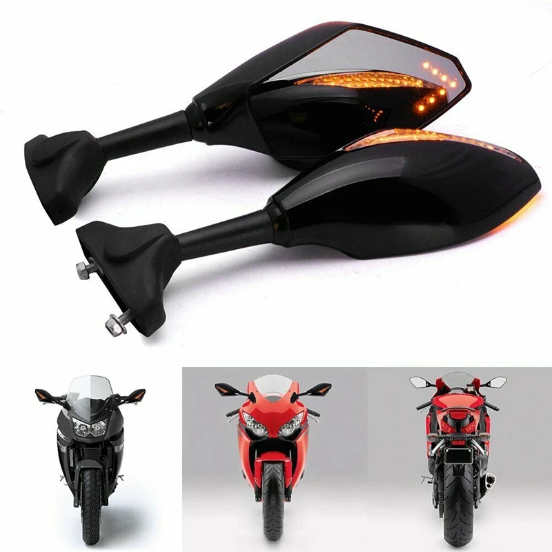 

Зеркало мотоциклетное со светодиодной подсветкой и поворотником для Yamaha YZF R1 R6 FZ1 FZ6 600R R3