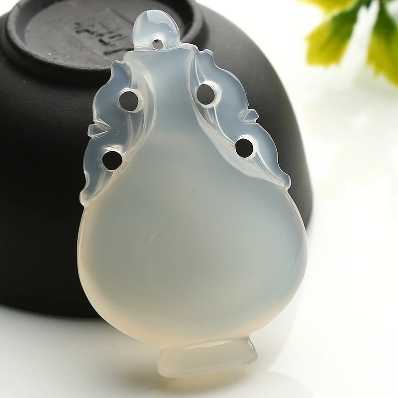 Аутентичные Природный оригинальный нефрита миелина подвеска в виде вазы модные