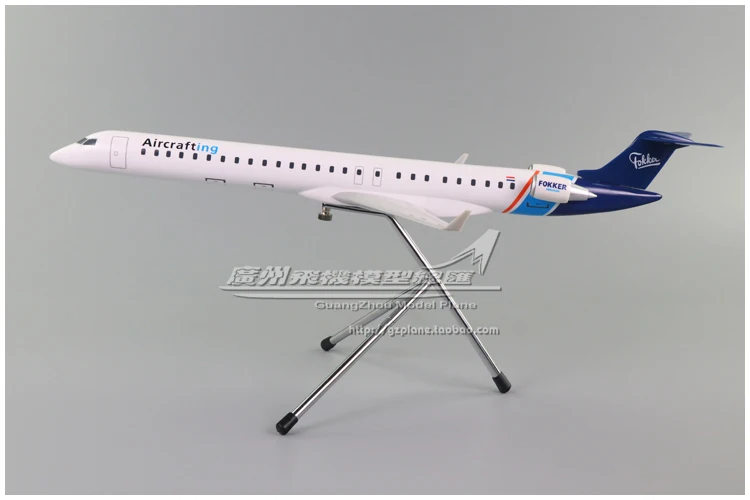Пластиковая Сборная модель самолета FOKKER F70 F100 CRJ1000 1:100 для коллектора модели |