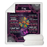 to my daughter cozy premium fleece blanket 3d all over printed sherpa blanket on bed home textiles 07