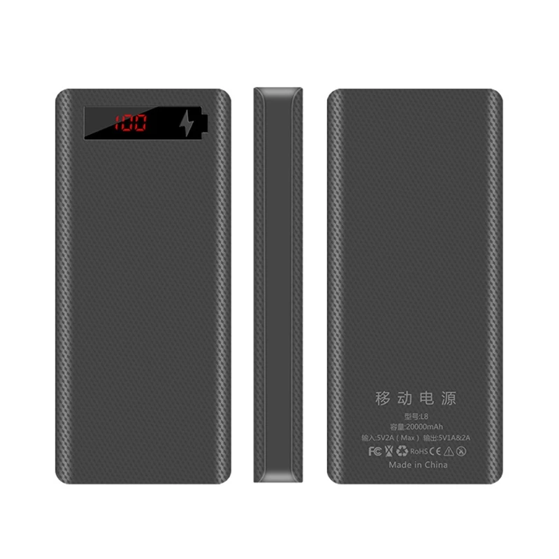 L8 ЖК дисплей Дисплей DIY 8x18650 Батарея чехол Мощность внешнего аккумулятора