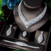 hibride luxury aaa cz african jewelry set for women wedding zircon crystal cz indian african bridal jewelry set bijoux n 1153