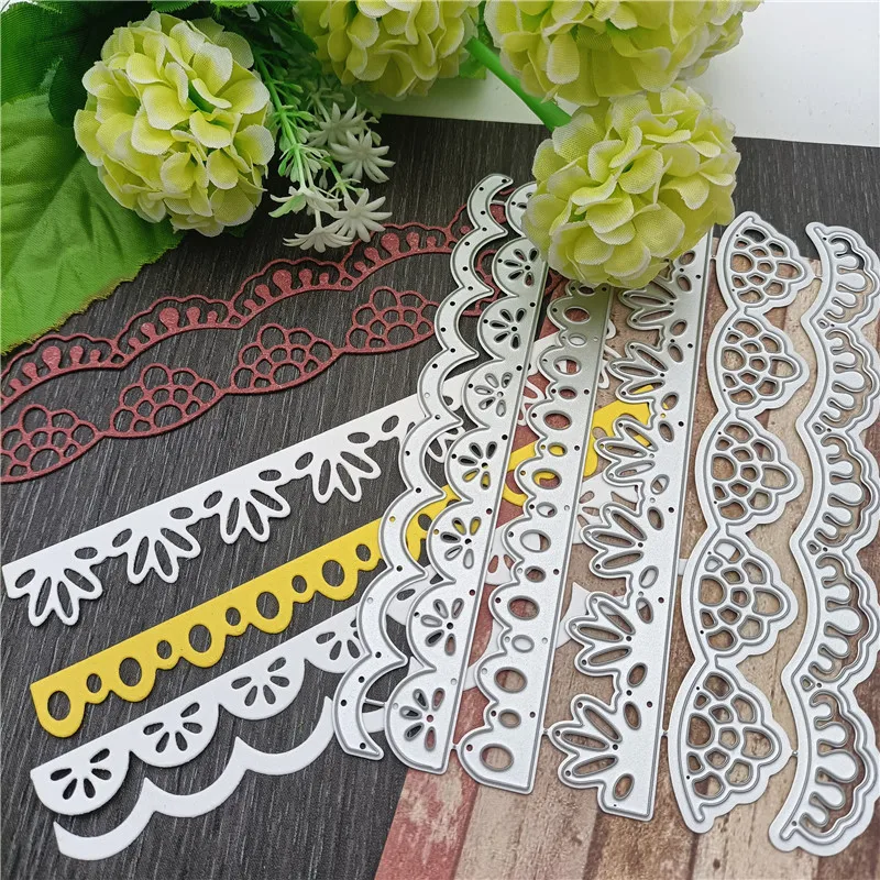 6 шт. кружевные металлические штампы трафарет высечка сделай сам Скрапбукинг