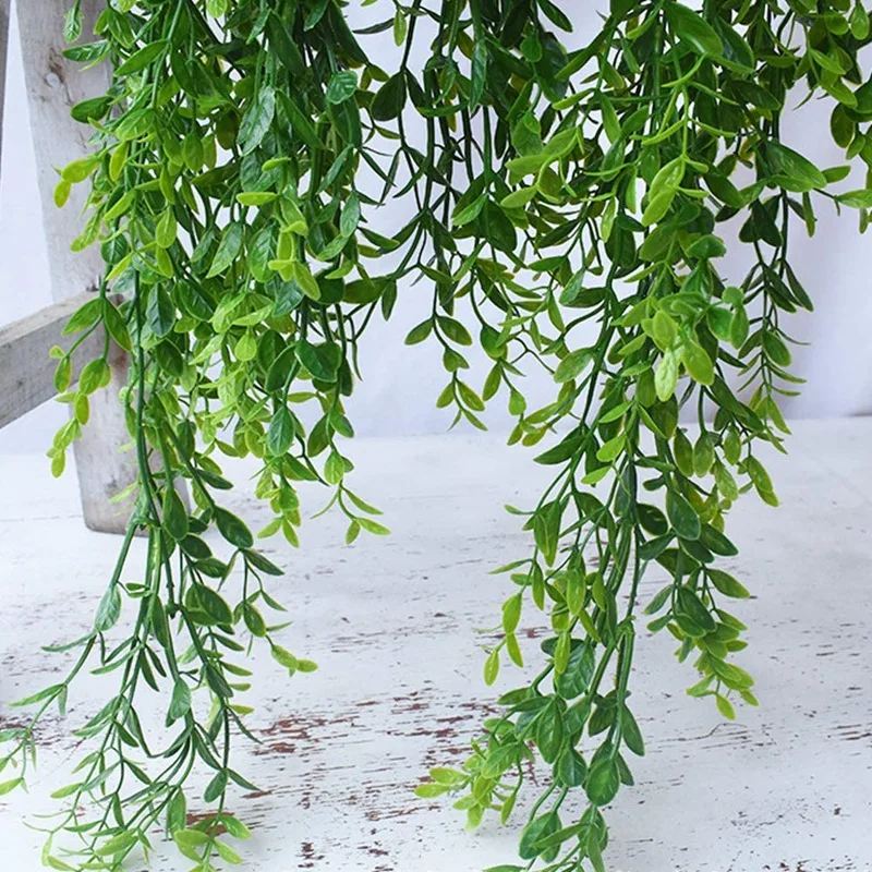 

2Pcs Artificial Trailing Plants Fake Hanging Plants Faux Foliage Greenery Plant for Garden Hanging Pot Basket Decor