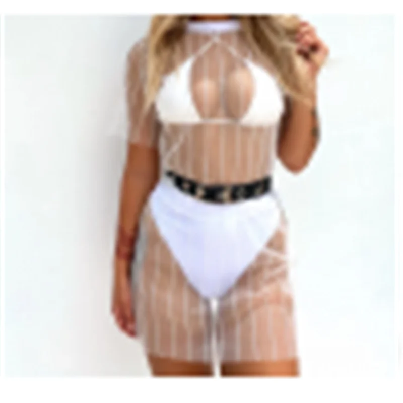 

Women Mesh Sheer Bikini Cover Up Swimwear Swimsuit Bathing Suit Beach Dress Tops