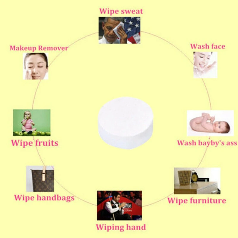 

500Pcs ic Soft Cotton Disposable Compressed Towel Wipes Tablet Travel Tissue