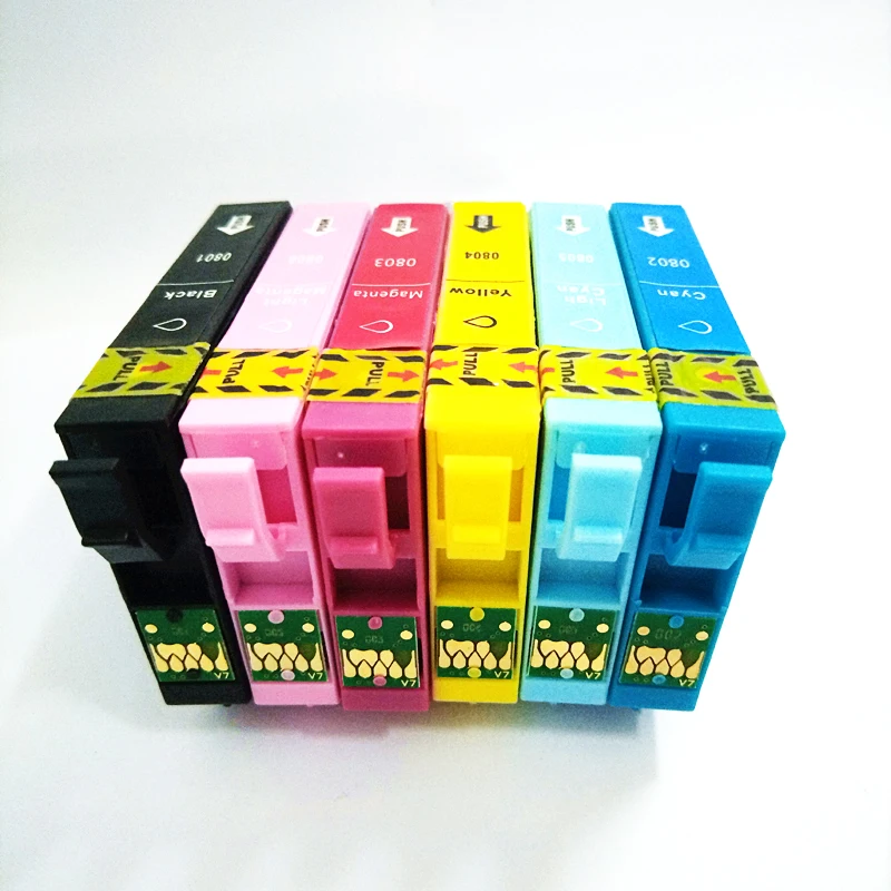 Vilaxh T0801 T0806 для Epson Stylus P50 PX650 PX700 PX800 PX710 PX720 PX810 PX820 R265 R285 R360 RX560 RX585 принтер|epson t0801|epson