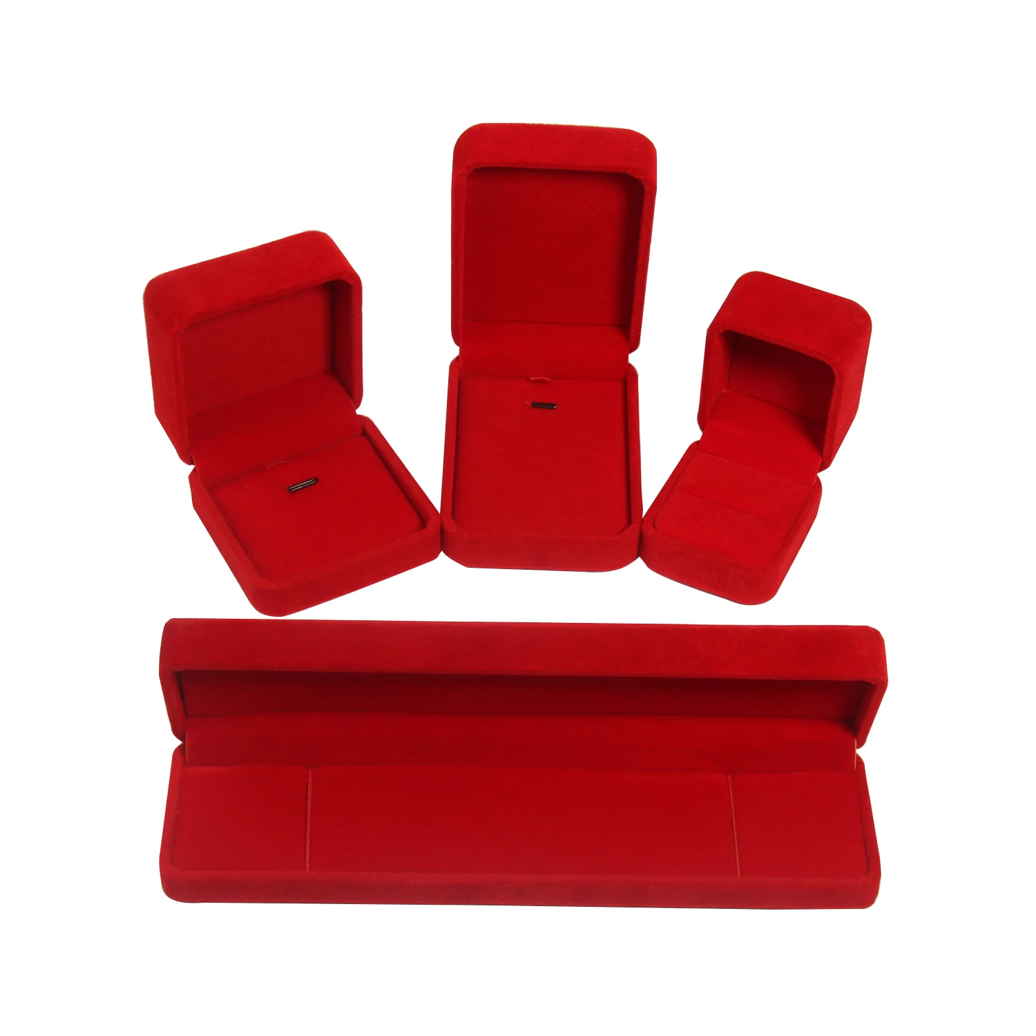 

Wedding Jewelry Storage Case Amazing Red Velvet Ring Earrings Necklace Pendant Bracelet Storage Organizer Gift Box Birthday