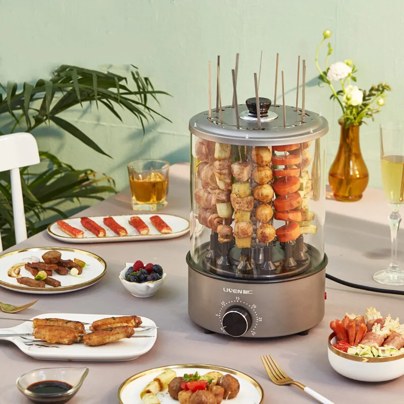 Automatic Barbecue Machine Electric Grill Small Household Smoke Free Family Flip Grill Electric Skewer