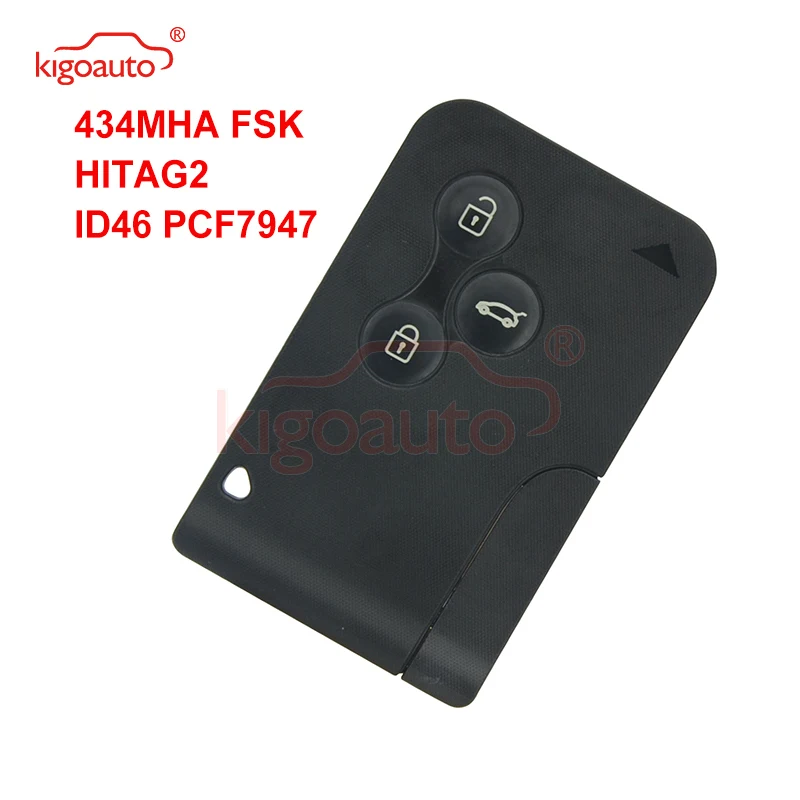 Смарт ключ Kigoauto 7701209132 433 МГц PCF7947 3 кнопки для Renault Megane II 2 Scenic Grand 2003 2008|Ключ от авто| |