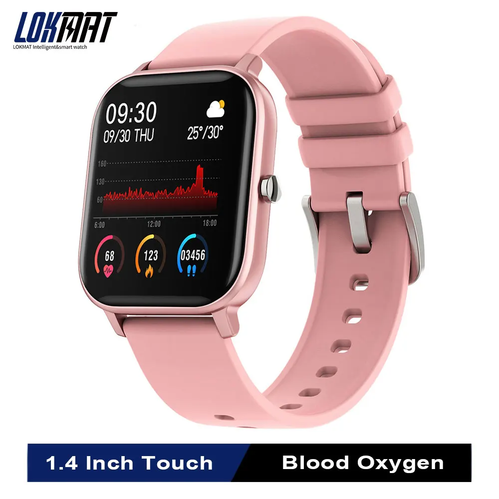 Женские и мужские умные часы Lokmat P8 с сенсорным экраном 1 4 дюйма фитнес трекер