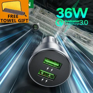 Ugreen quick charge 3. 0 36w qc car charger for samsung s10 9 fast car charging for xiaomi iphone qc3. 0 mobile phone usb charger 1 car Item image