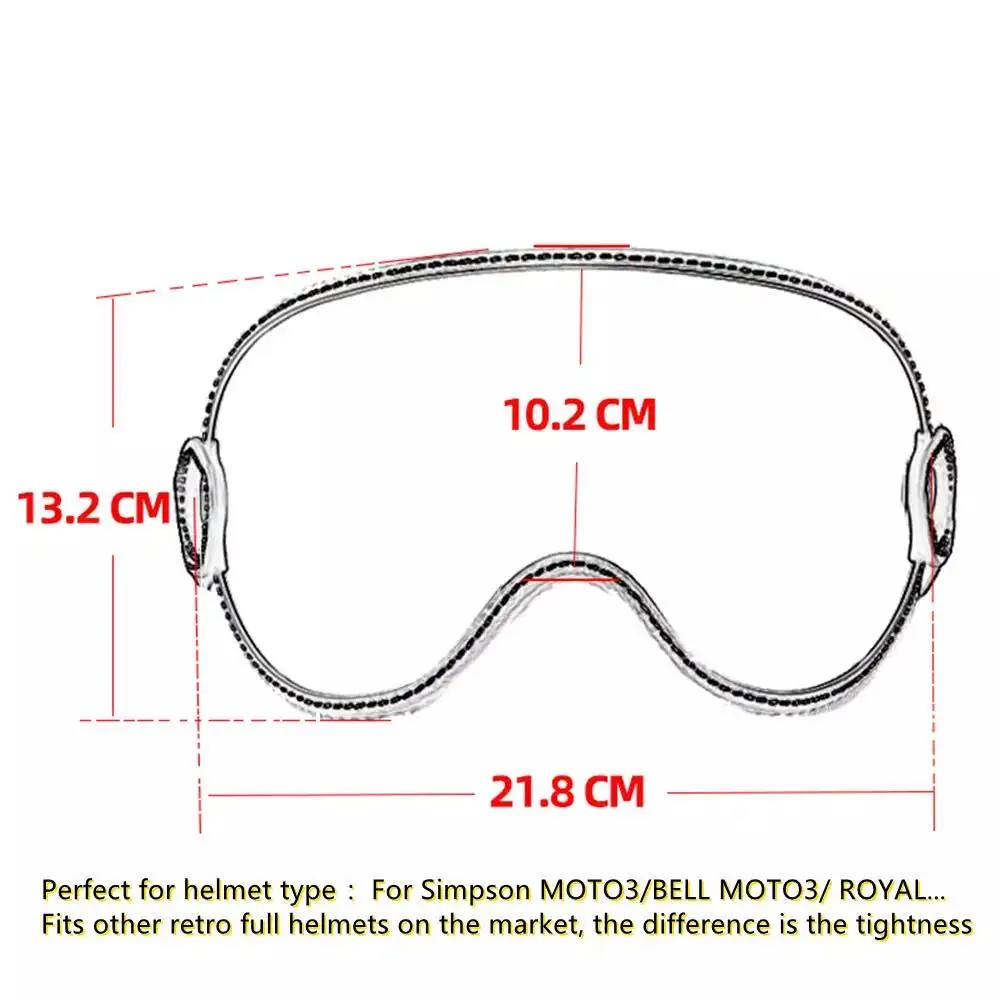 Мотоциклетный шлем BULLBIKER с пузырьковым козырьком линзы очки для BELL MOTO 3/ROYAL/SHOEI P