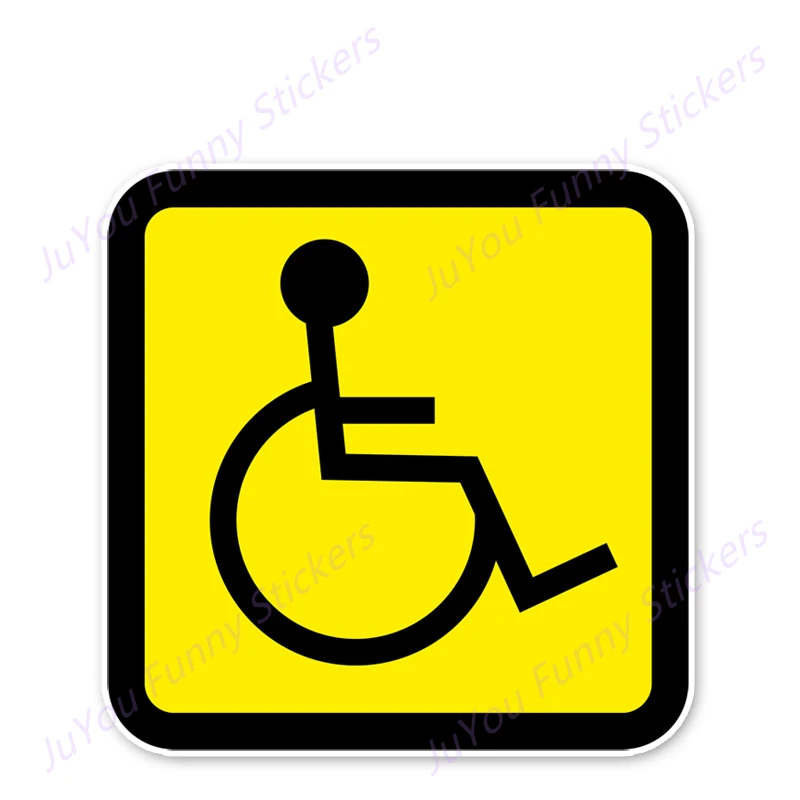 

JuYou Funny Stickers Exterior Accessories Attention Security Sign Disability Disabled Reflective Personality Decal Car Sticker